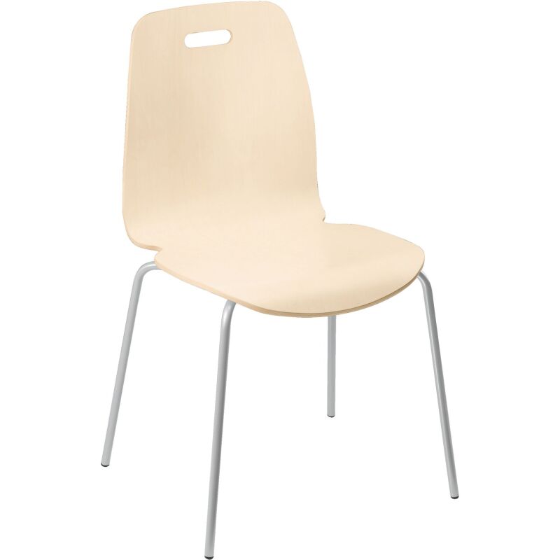 Chaise bois VILMA - piètement métal