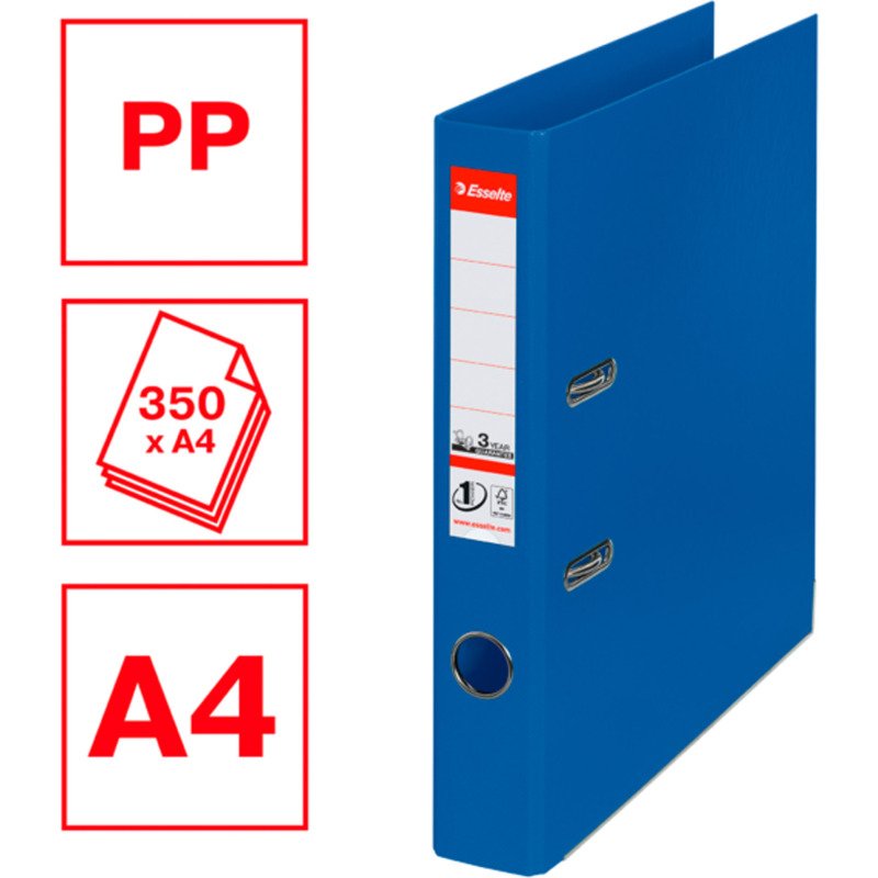 Classeur à levier N°1 Power Esselte Vivida - Dos de 5 cm