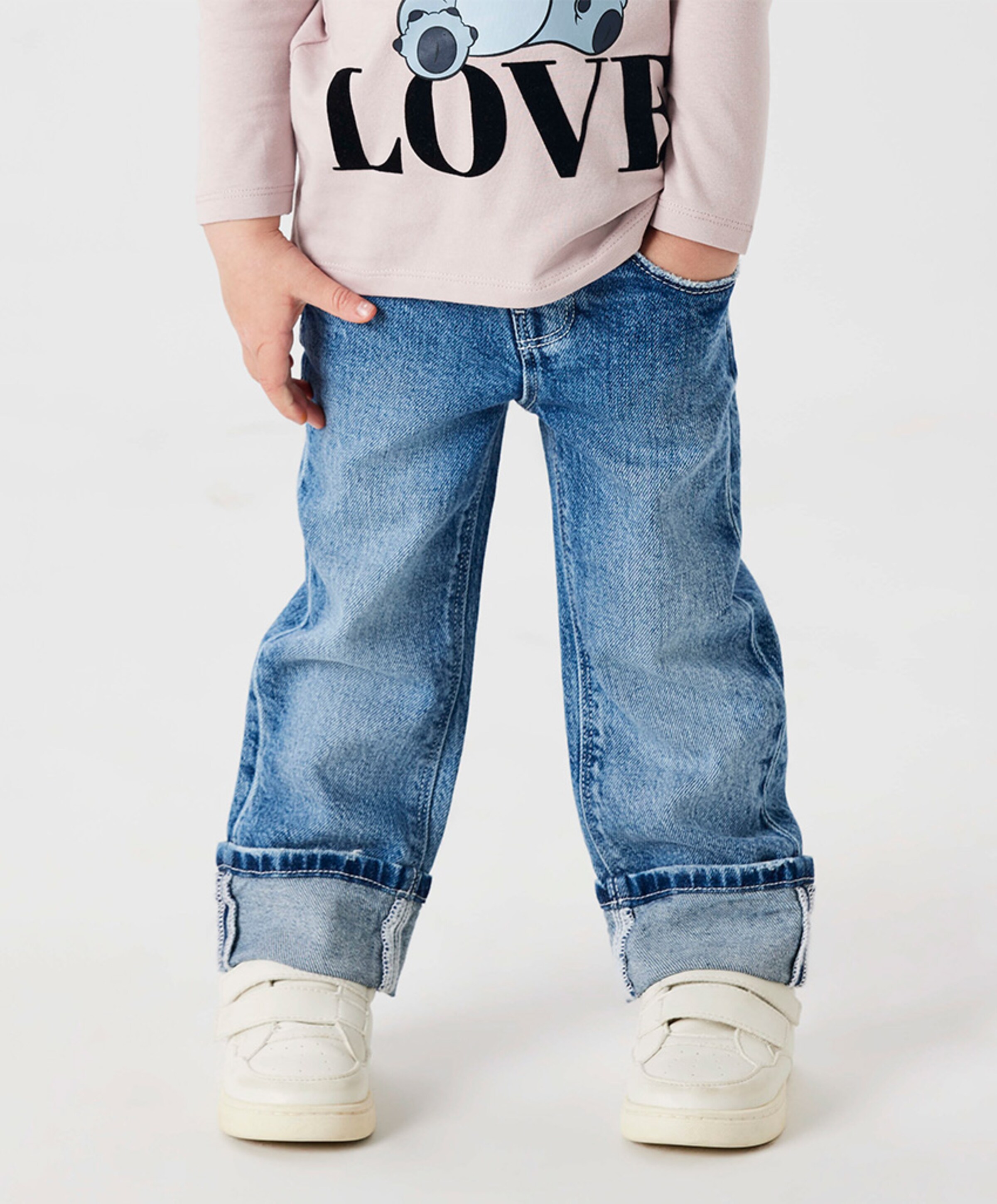 Name it NMFROSE STRAIGHT FOLD  4224-AZ jeans blauw