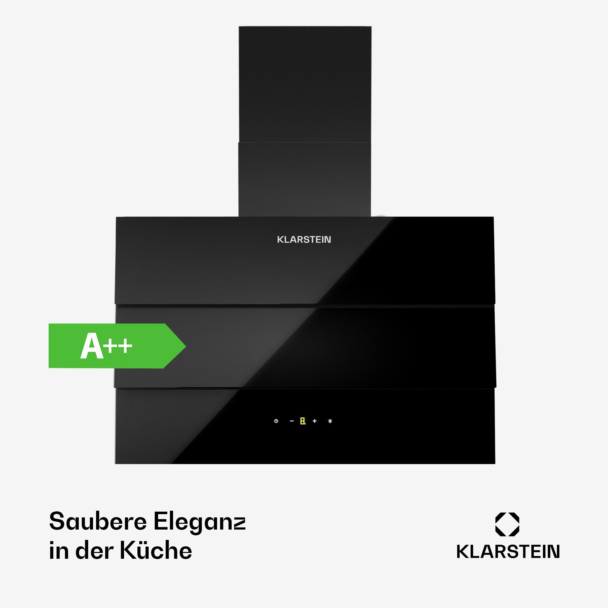 Antonia 60 Dunstabzugshaube 60cm 247m³/h Touch EEK A++ Glas Schwarz