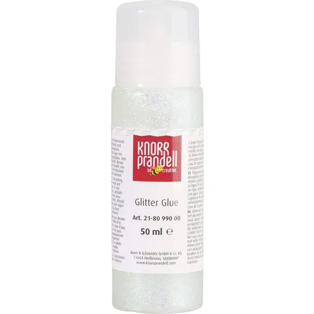 Knorr Prandell Glitterfarbe Glitter Glue weiß, 50ml
