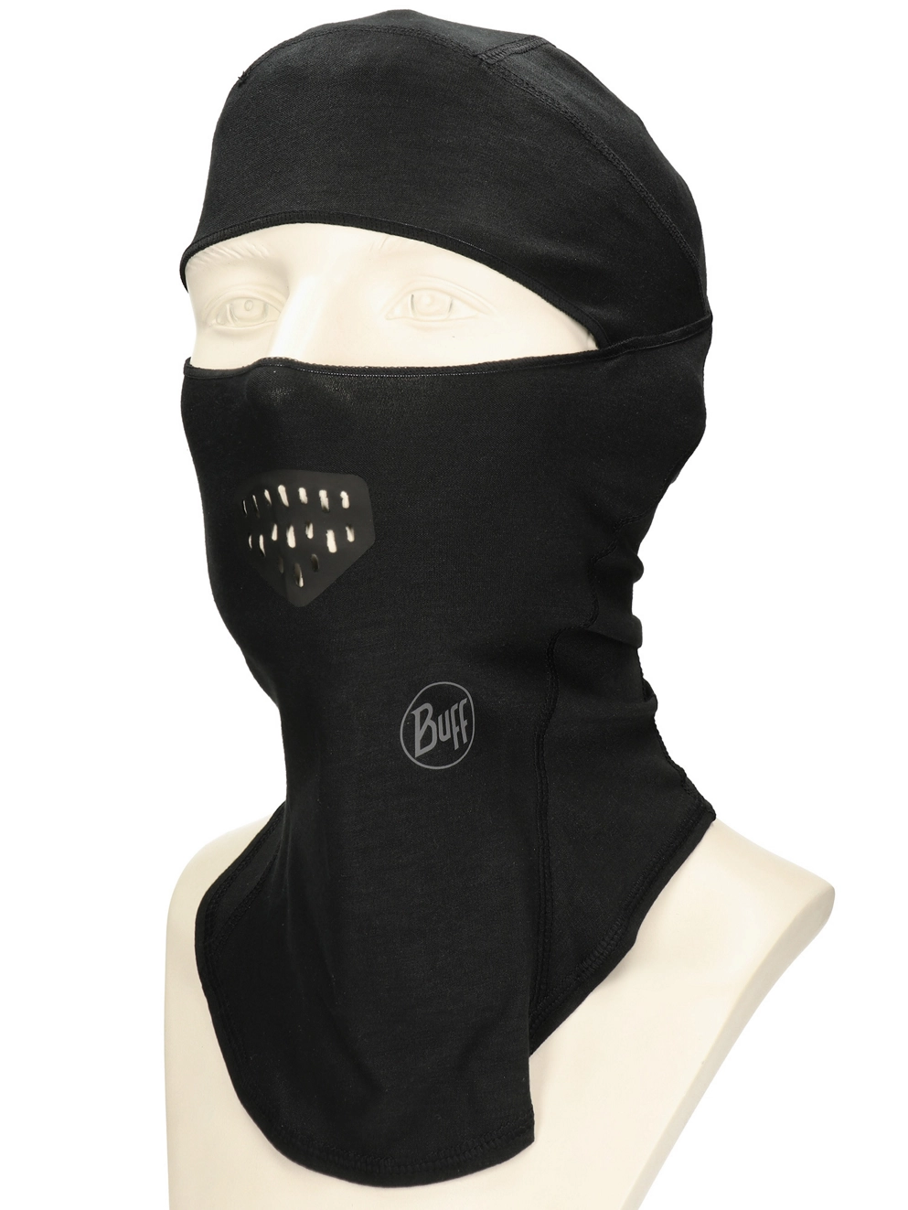 Buff Thermonet Hinged Kids Balaclava solid black