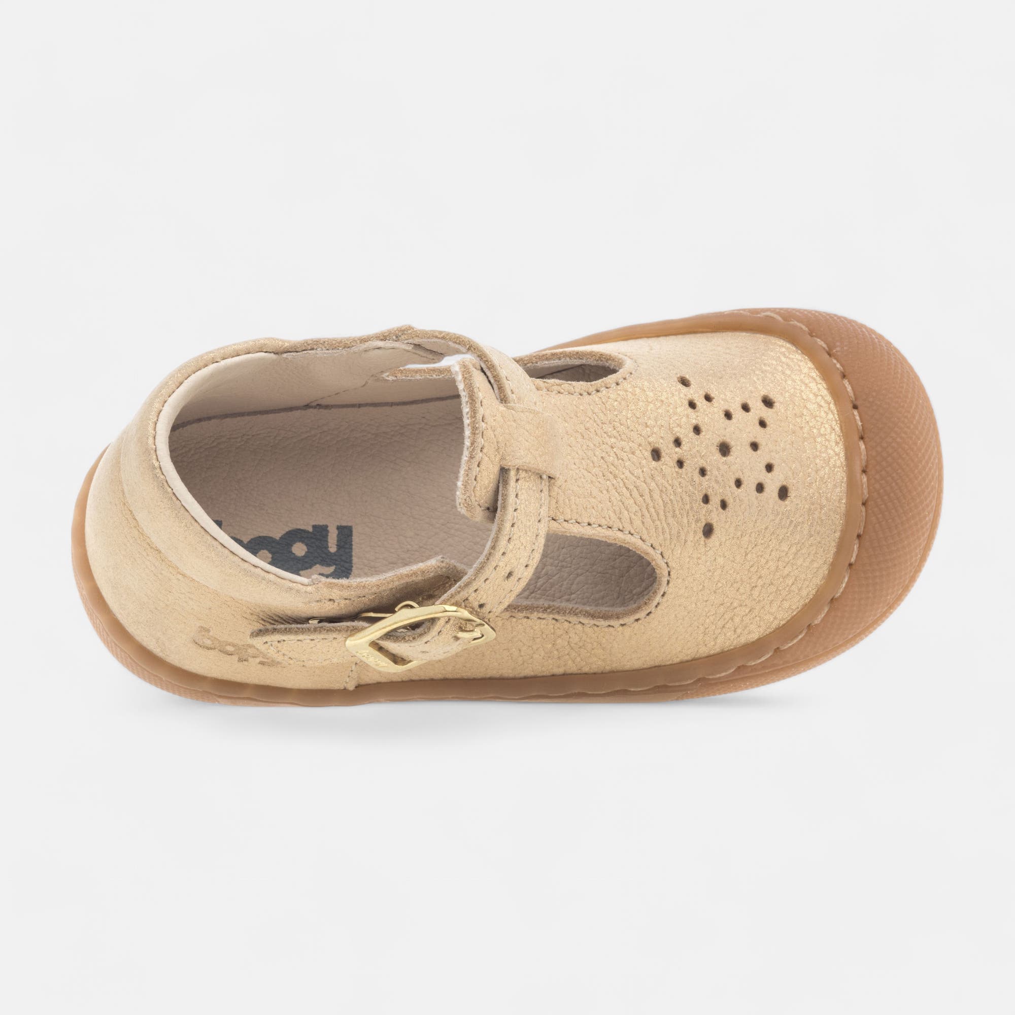 Babies Bébé fille en cuir or