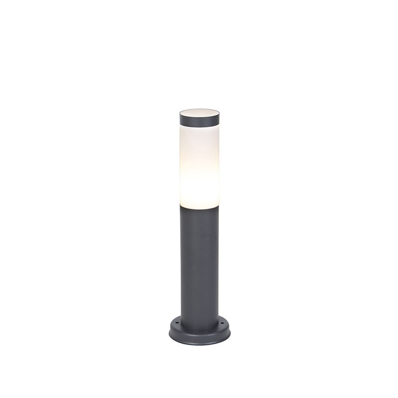 Buitenlamp paal antraciet met opaal 45 cm IP44 - Rox