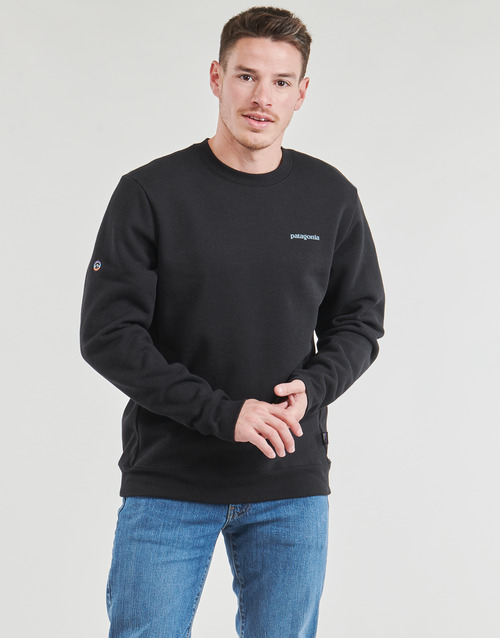 Patagonia - FITZ ROY ICON UPRISAL CREW SWEATSHIRT - Noir