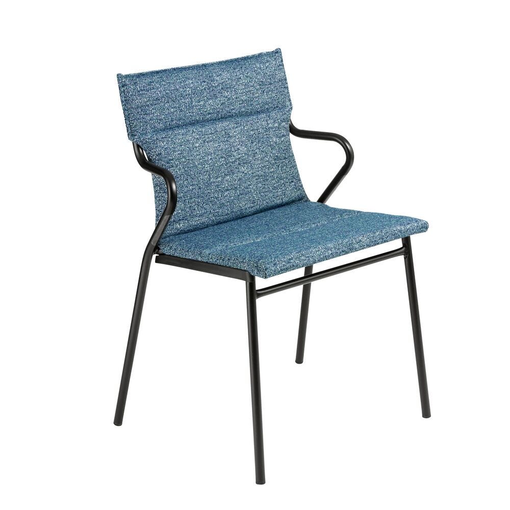 Gepolsterter Esszimmerstuhl Ancône Tundra Cobalt