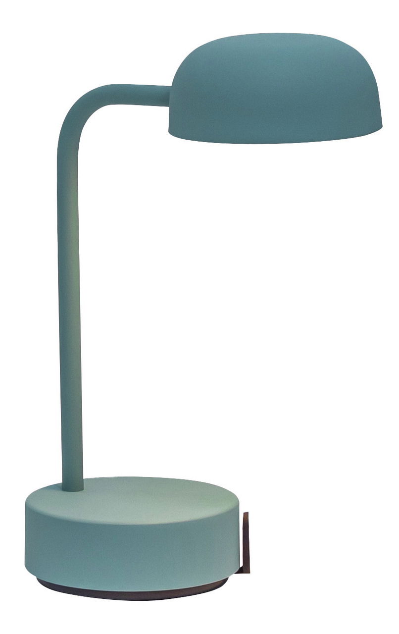kooduu LED-Tischleuchte Smokey Teal FOKUS