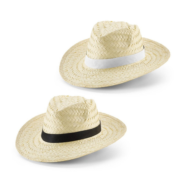 hi!dea 99084 - Chapeau de paille naturelle avec bande en polyester
