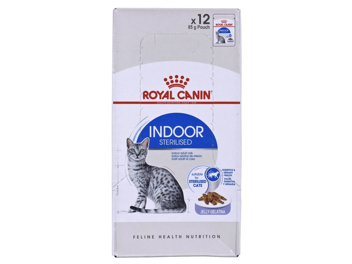 Royal Canin Indoor Sterilized, Voksen, Enhver race, Kød, 12x85 g