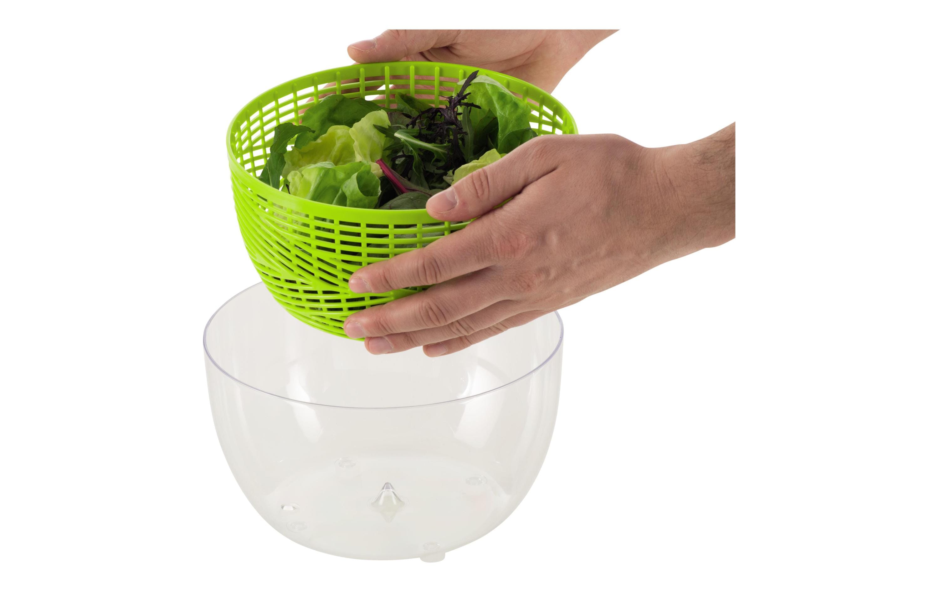 Salatschleuder 21 cm, Grün/WeissSalatschleuder
