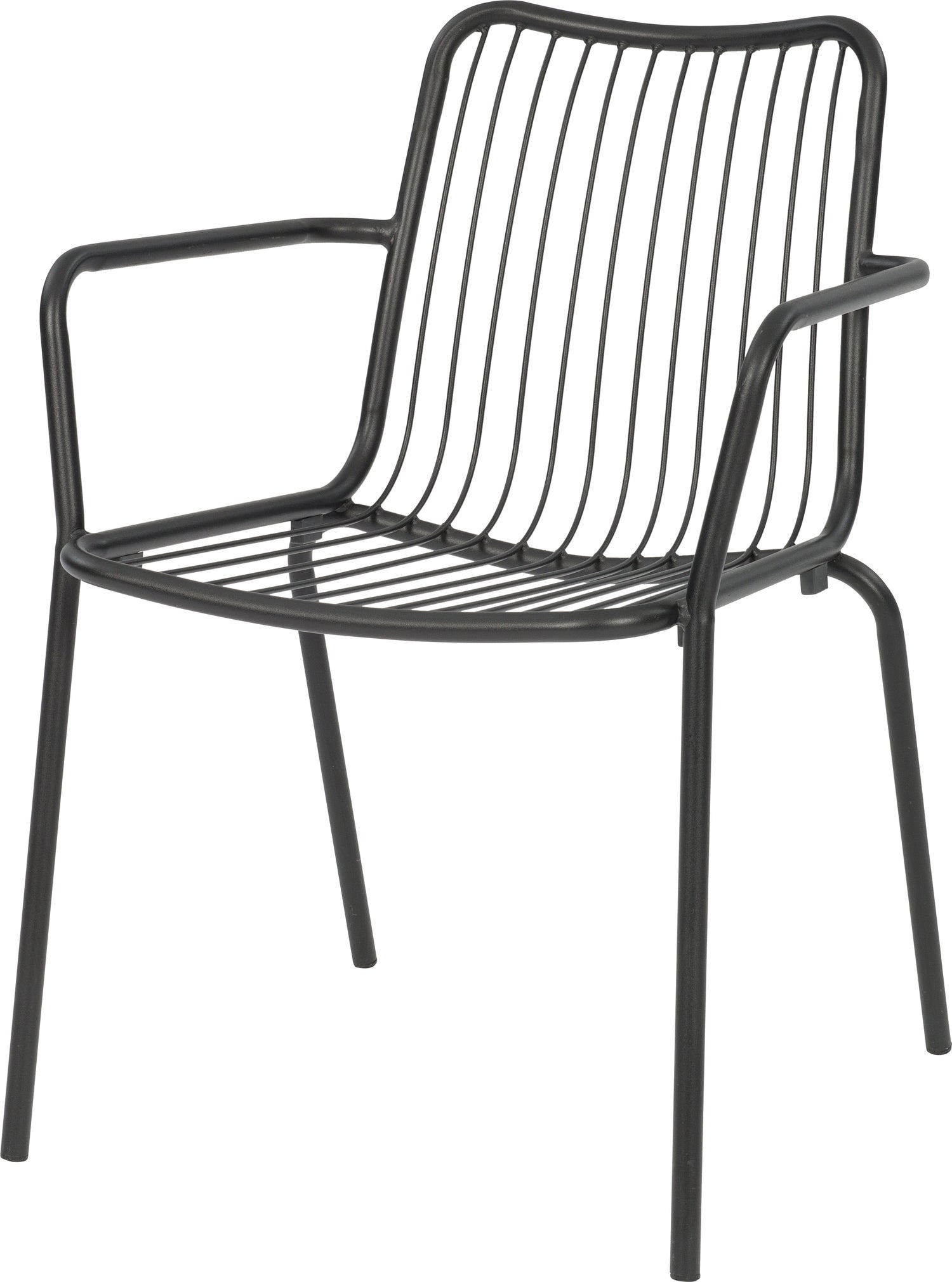 Intratuin 4-zits diningset Flore antraciet met Xavi zwart