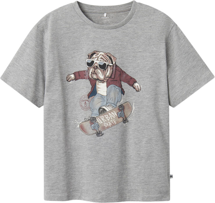 Name It NKMTEASKE SS TOP BOX Grey melange