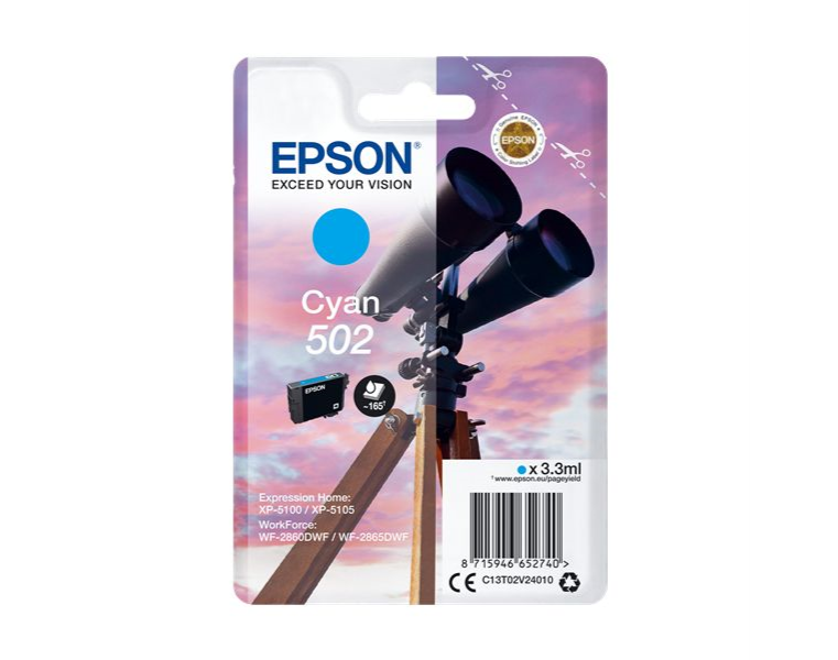TINTEIRO EPSON CYAN 502 EPSC13T02V24020