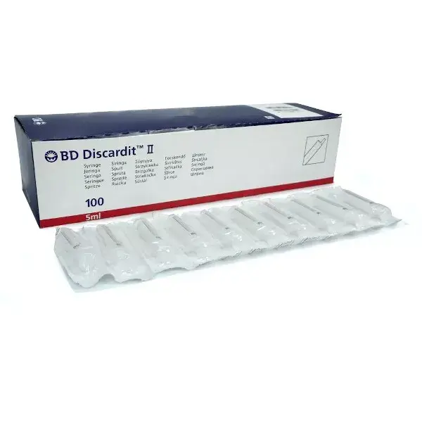 Seringa BD Discardit II - 5 ml - Caixa com 100 unidades