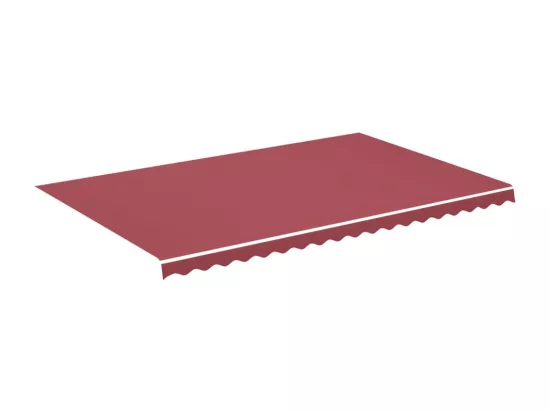 Tissu de remplacement pour auvent Bordeaux rouge 5x3 m