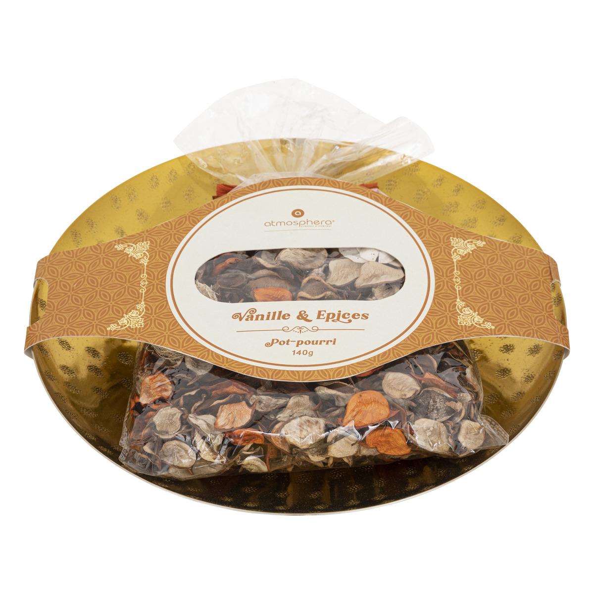 POT POURRI PLATEAU METAL VANILLE 140G