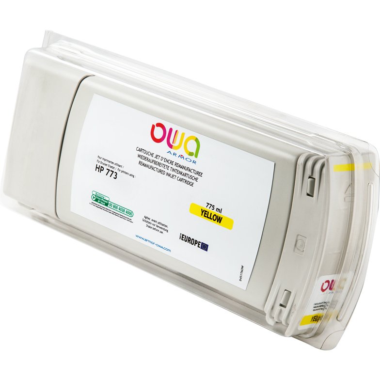 Cartouche d'encre traceur remanufacturée OWA - standard - Jaune - pour HP 773C