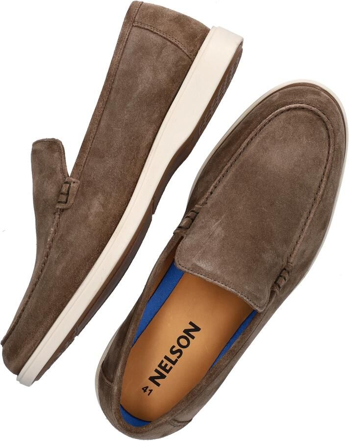 Nelson suède loafers taupe