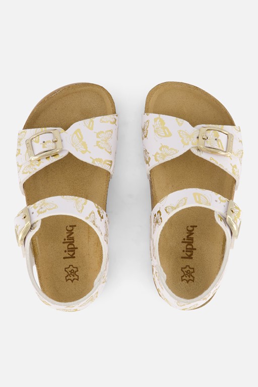 Kipling Naja Sandalen wit Leer