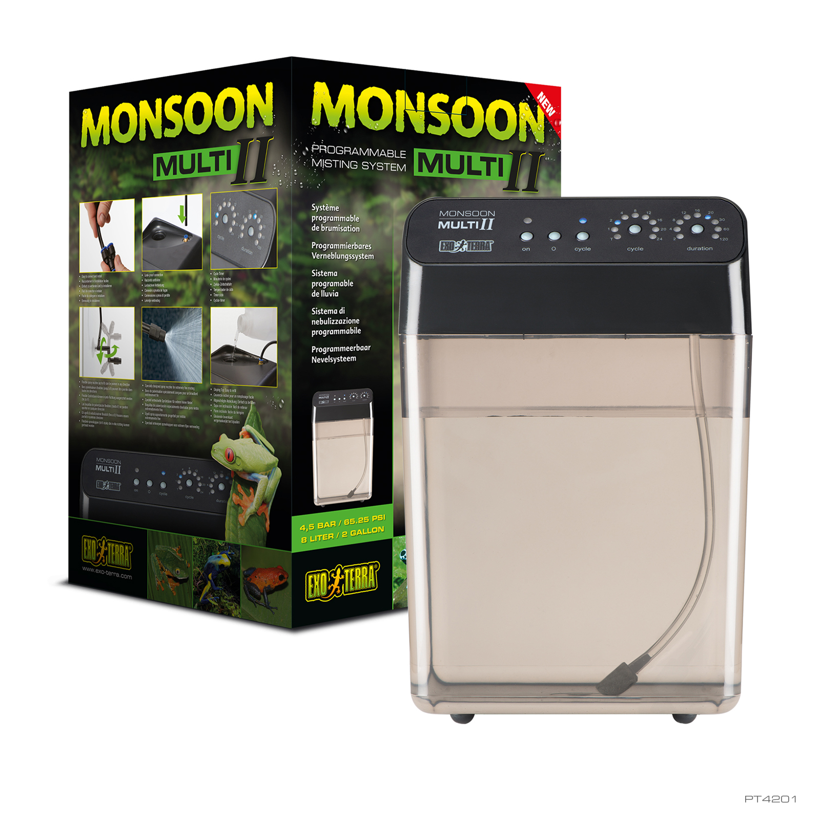 Sistema de névoa de terrário Exo Terra Monsoon Solo II, 1,5L