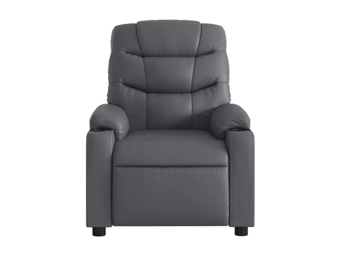 Fauteuil massant inclinable Gris Similicuir