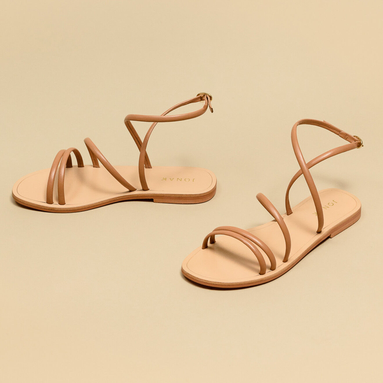 Jonak Sandales en Cuir Apolline Bis camel