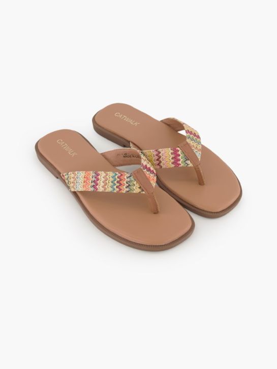 Catwalk Pantoletten-Zehentrenner Weiss