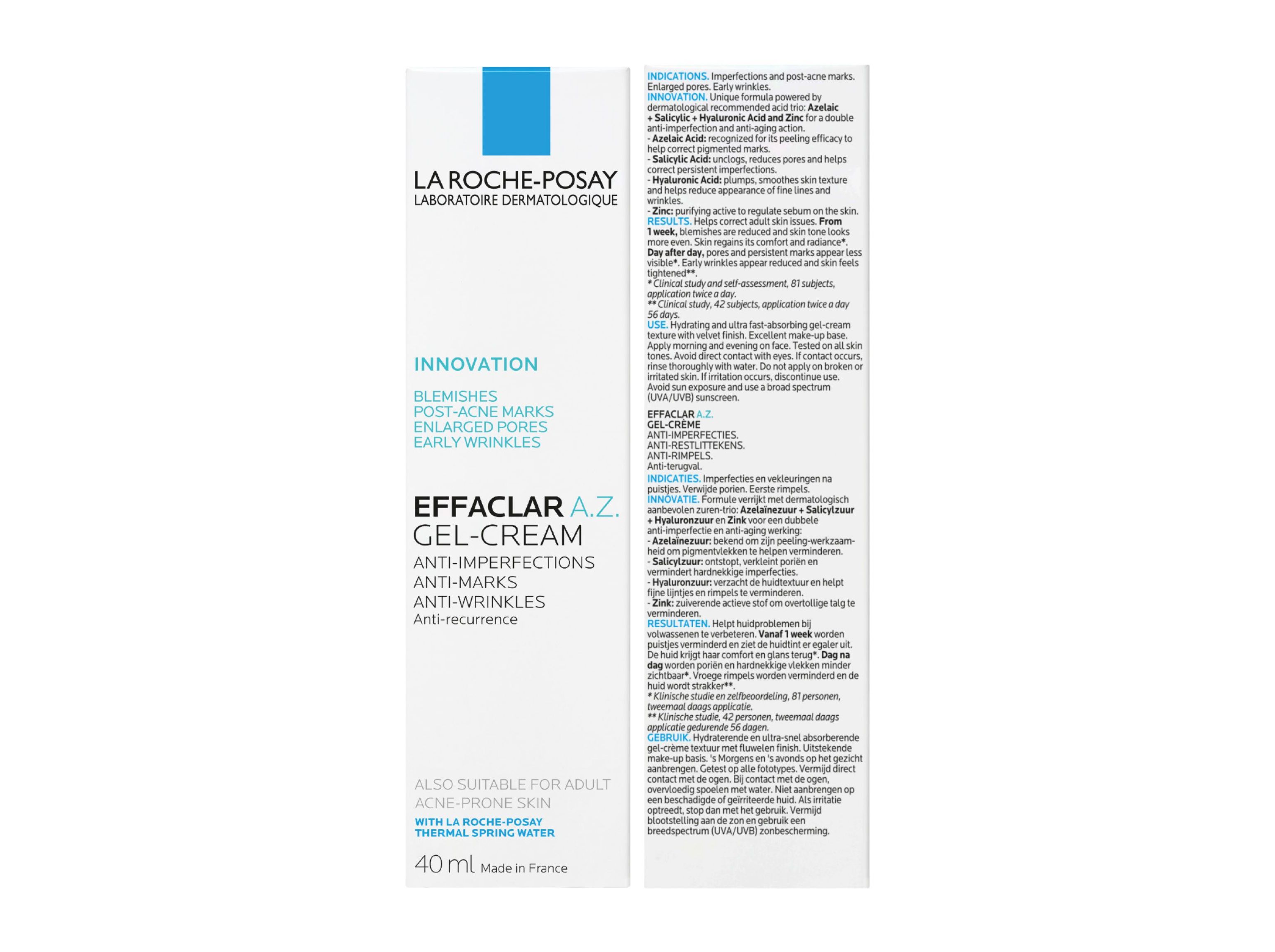 GEL CREME ROSTO LA ROCHE POSAY EFFACLAR A.Z. 40ML