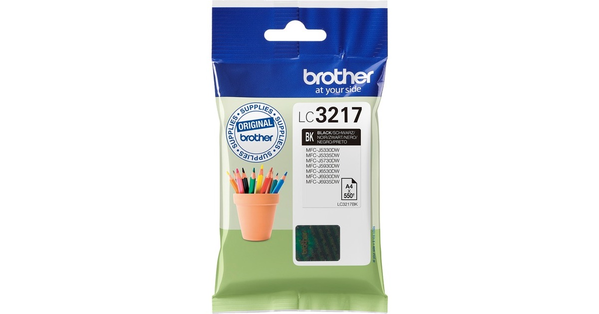 BrotherInkt - LC-3217BK Zwart