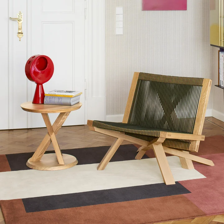 ClassiCon - Volkshaus Beistelltisch, Ø 50 cm x  H 48 cm, Eiche schwarz