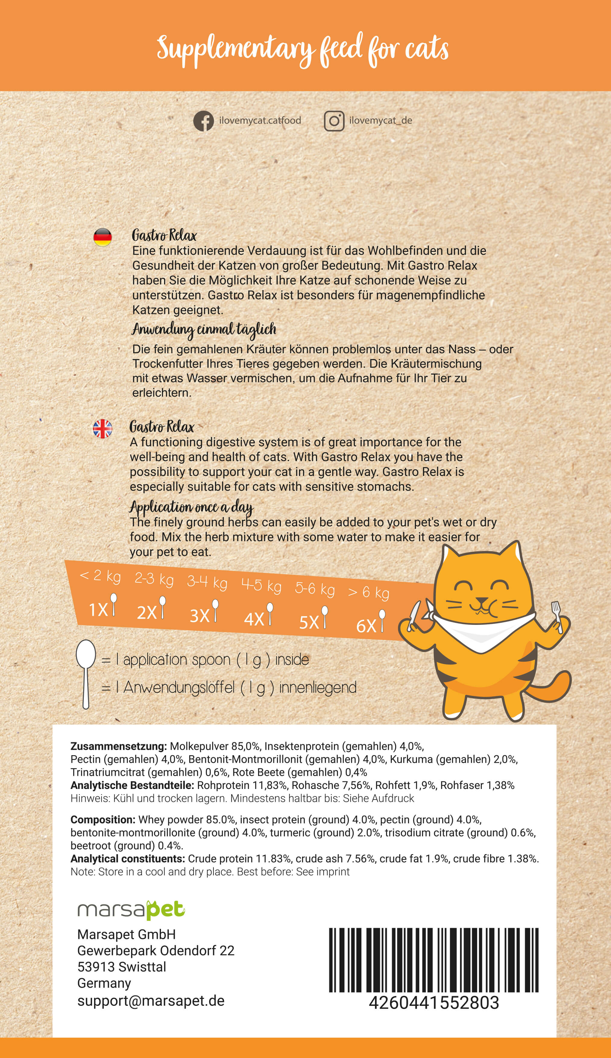 Gastro relax poudre pour chats - 35g