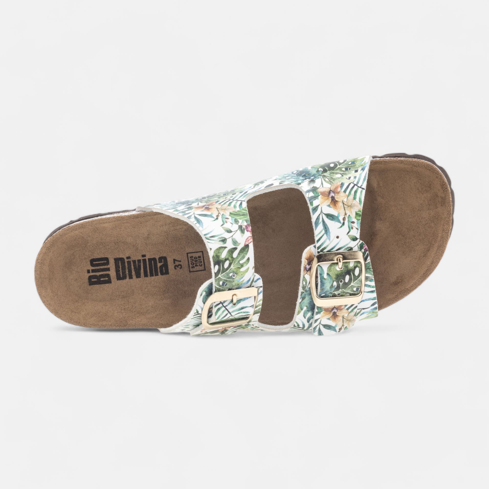 Mules semelle liège Femme multicolore