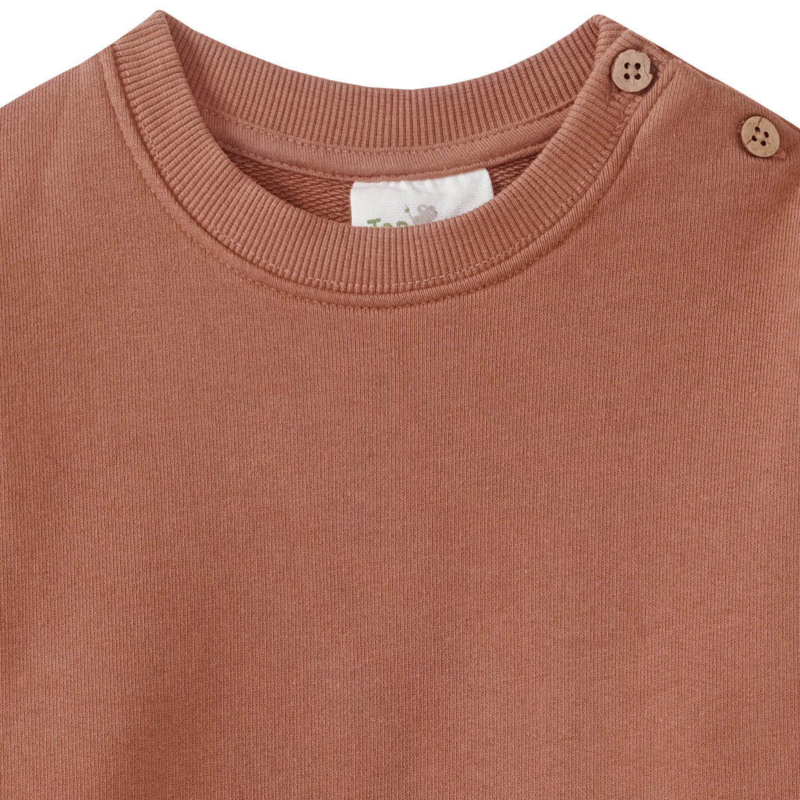Topomini Pure Collection Baby Sweatshirt mit Kängurutasche terracotta