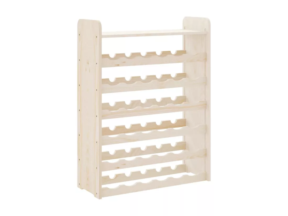 Casier à vin et panneau supérieur 67,5x25x87 bois pin massif