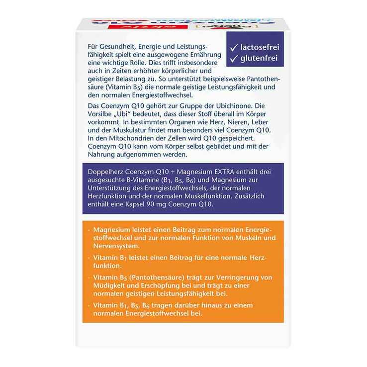 Doppelherz Coenzym Q10 Extra + Magnesium Kapseln, 90 St
