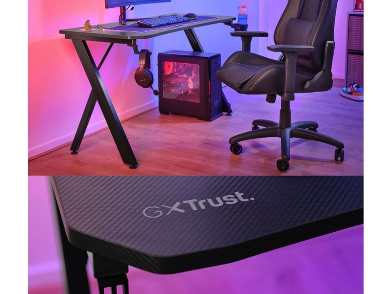 Trust Gaming Tisch GXT 700 Omnius Nachhaltiger und stabiler Gaming-Tisch für optimale Leistung im Spiel