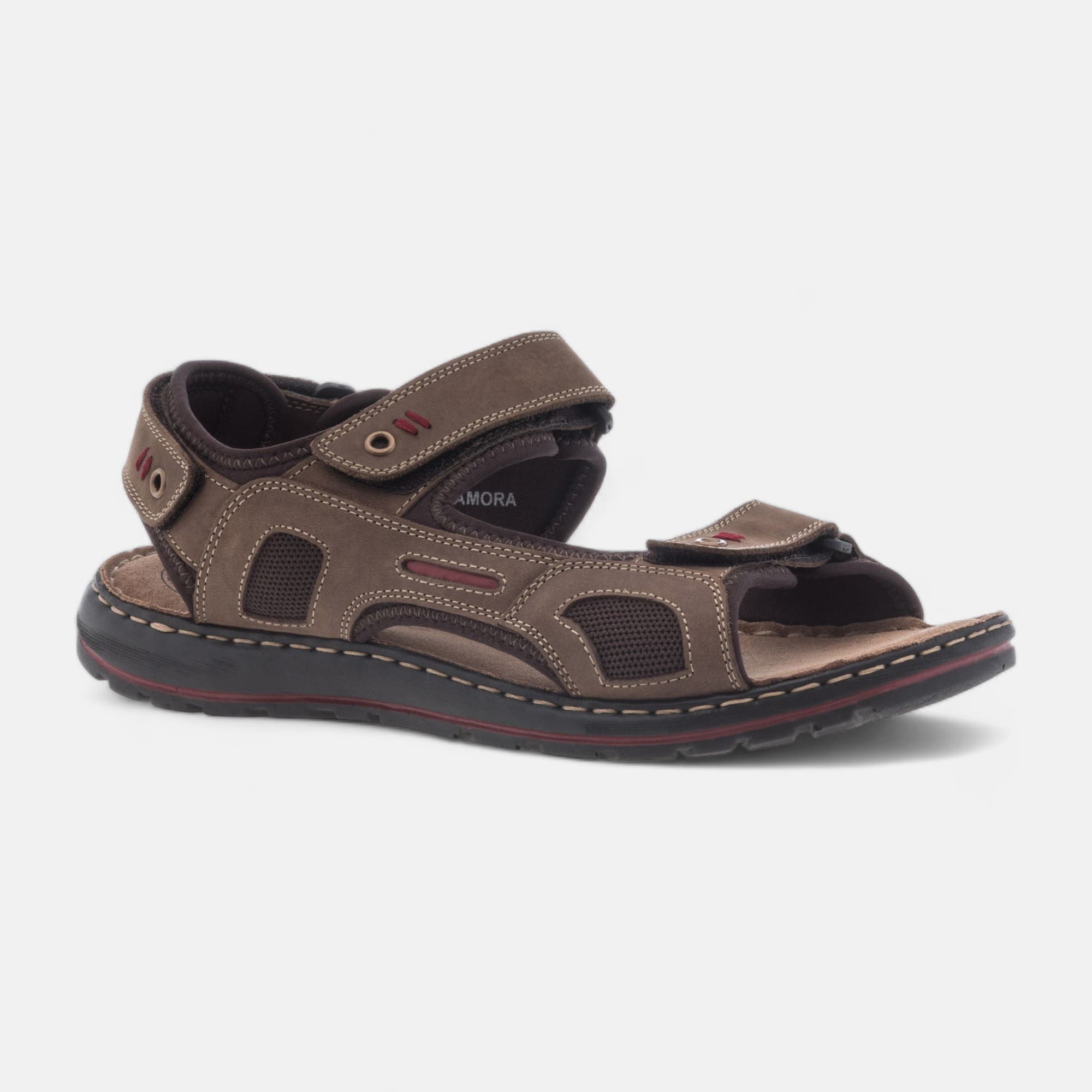 Sandales Homme en cuir marron