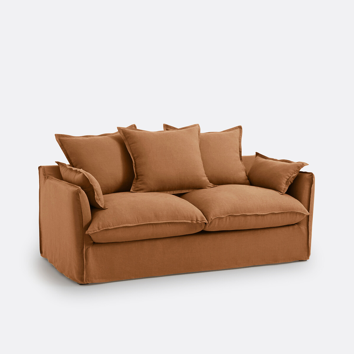 LA REDOUTE INTERIEURS<br>Slaapbank H14 cm, gekreukt linnen, Odna