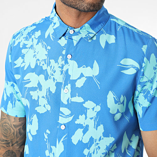 Chemise Manches Courtes Bleu Clair