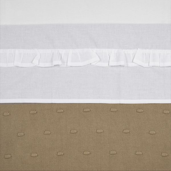 Meyco Ledikantlaken - Ruffle - Sand