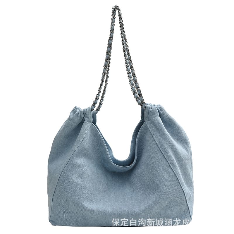NewTown - Denim Tote Bag met kettingband