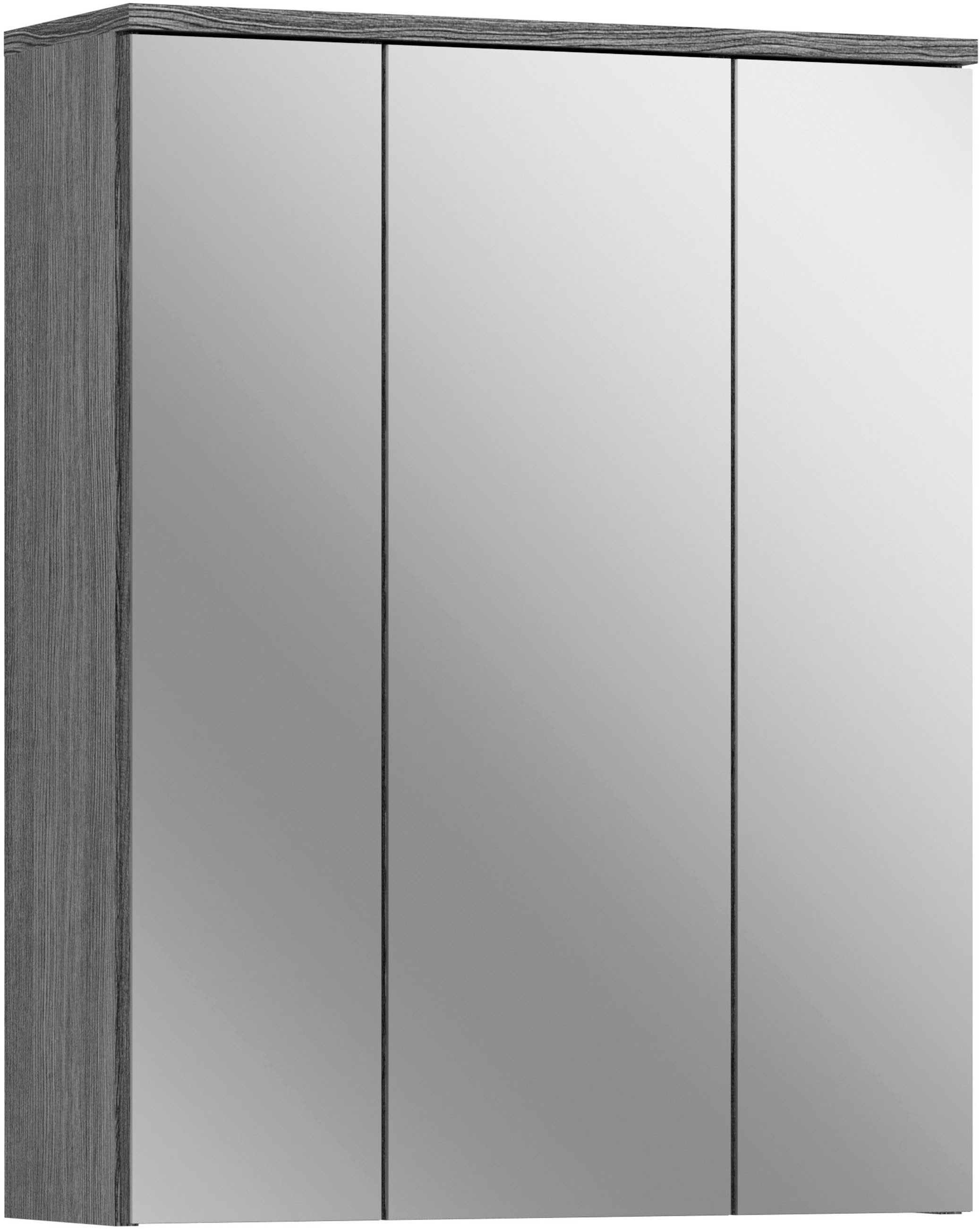 welltime Badezimmerspiegelschrank »LUCCA, TOPSELLER!, Breite 60cm, 3 Spiegeltüren, 9 Fächer, 6 Fachböden« Badmöbel, Badschrank, Schrank, Wandschrank, Bad, Badezimmer
