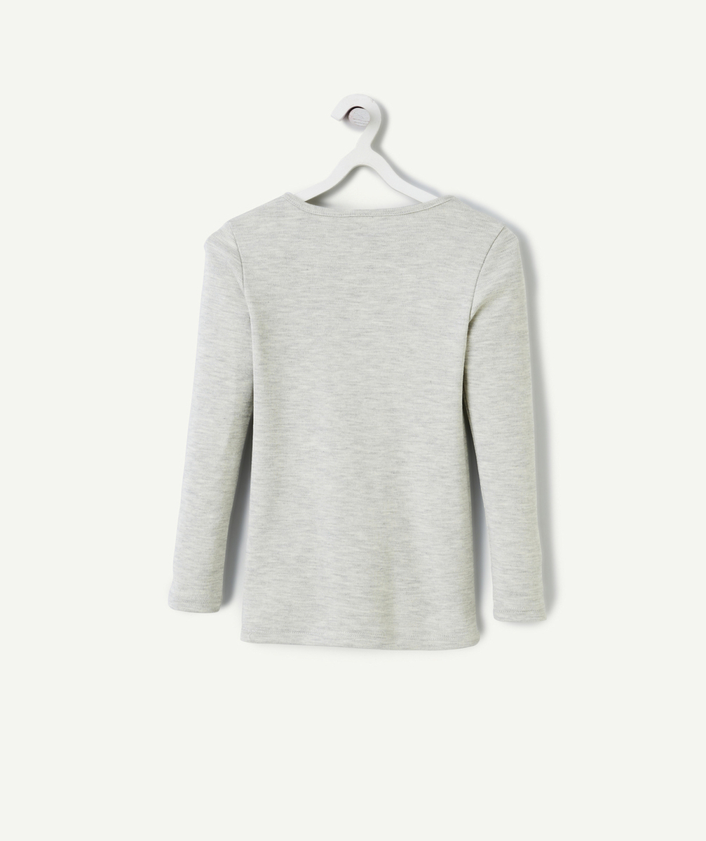 DAMARTT-SHIRT MANCHES LONGUES MAILLE INTERLOCK THERMOLACTYL GRIS CHINÉ