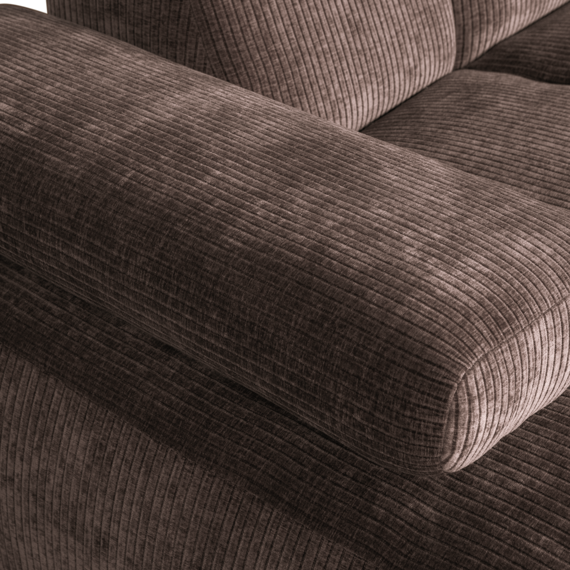 Chaise Longue Mojo Mojo Chaise Longue Links - Geweven Ribstof - Bruin