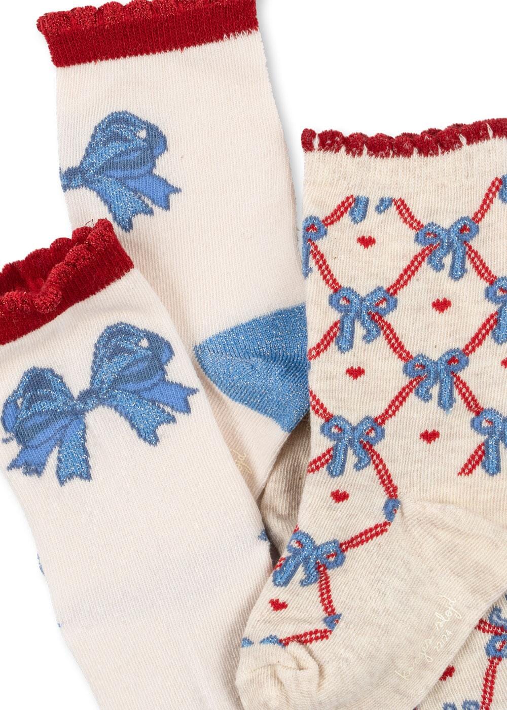 Konges Sløjd 2 Pack Jaquard Bow Socks