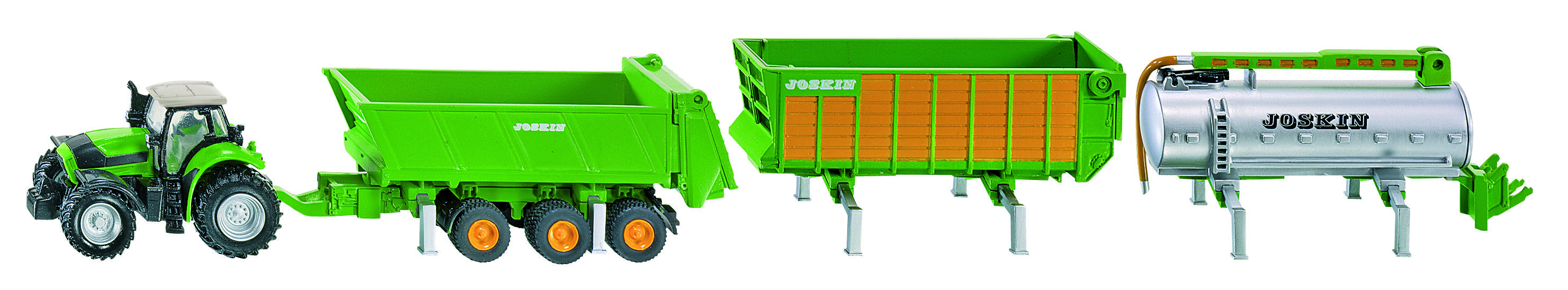 Siku Deutz JOSKIN met Aanhangerset - Tractor - Groen