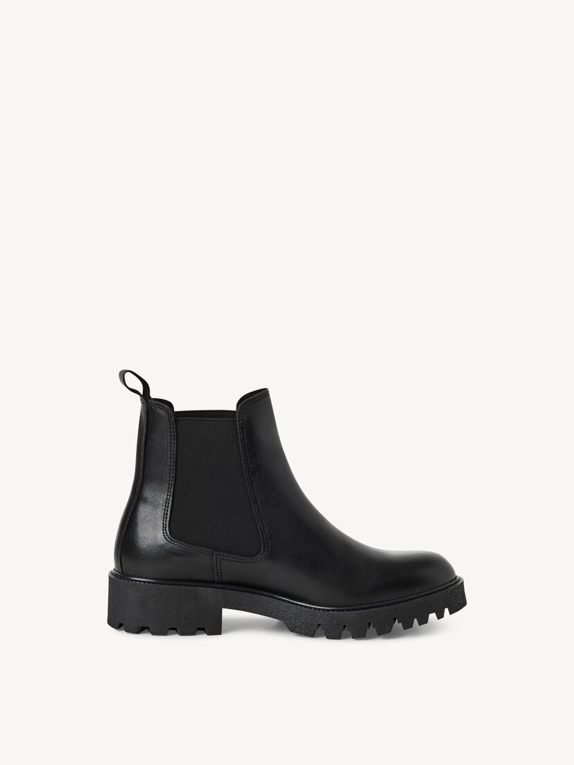 Leren Chelseaboot - zwart