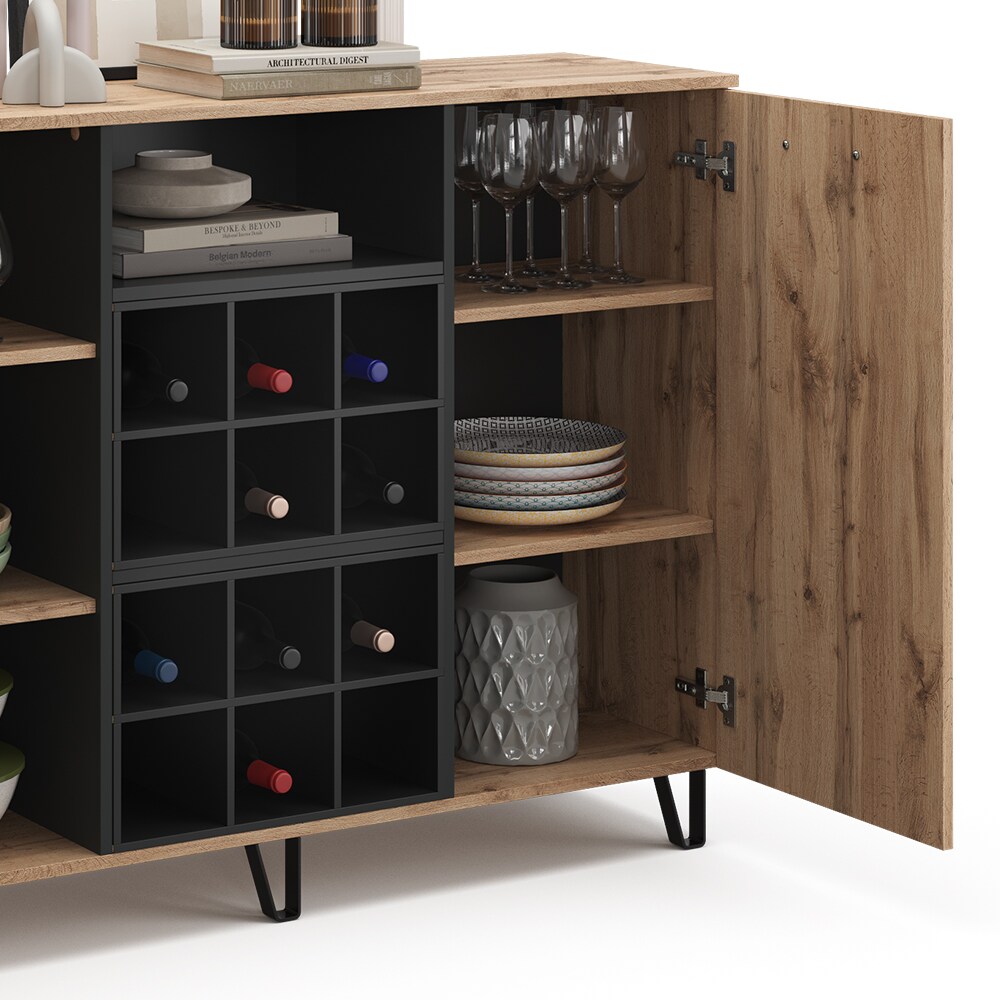Vicco Sideboard Amber Eiche Wotan 134 x 100 cm mit 2 Türen