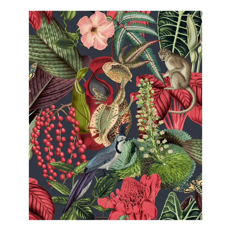 Dutch Wallcoverings - Jungle Fever Amazon roze/groen - 0,53x10,05m