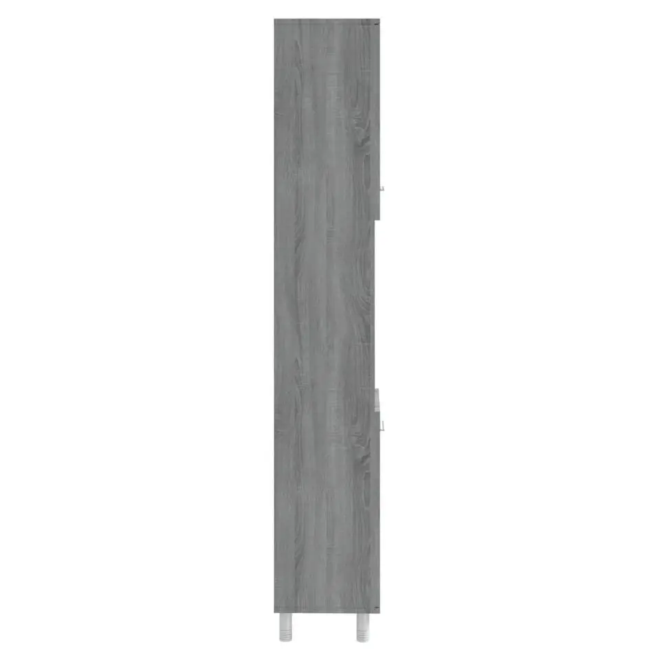 vidaXL - Kolomkast met 2 deuren - Grijs sonoma eiken - Hout - 30x30x179 cm